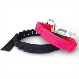 Marc By Marc Jacobs—2x Silicone 'Standard Supply' Bracelets—Pink & Black *NWT*